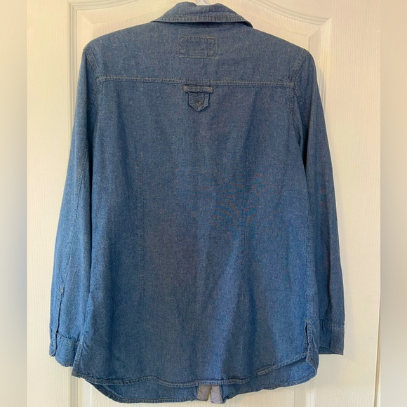 Cottagecore long sleeve Jean Button Down Fall - Picture 2 of 2